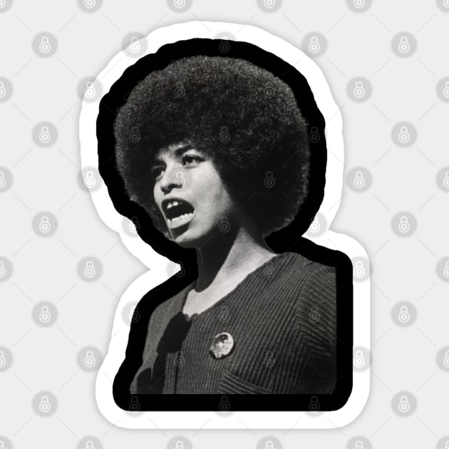 Angela Davis, Black Woman, Black History, Black Lives Matter Sticker by UrbanLifeApparel